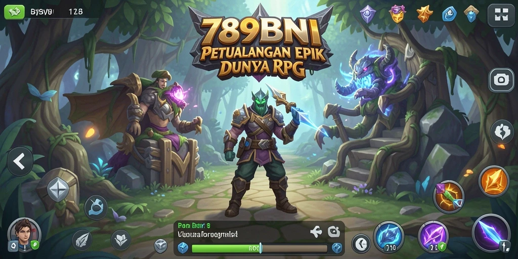 Screenshot gameplay 789BNI menampilkan aksi seru dalam pertempuran RPG.