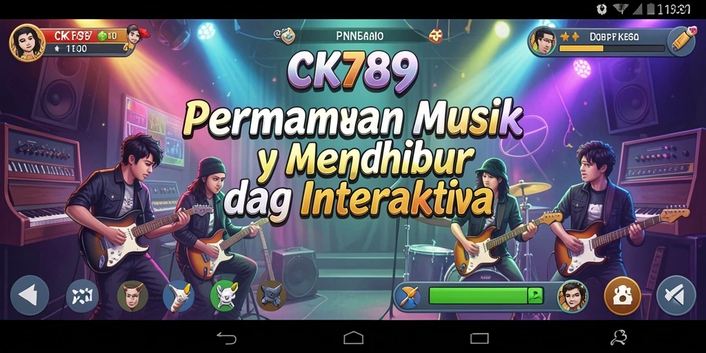 Tangkapan layar gameplay CK789 yang menampilkan aksi musik yang seru.